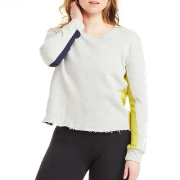 Soulcycle Colorblock Graphic Cropped Sweatshirt M - Picture 2 of 9
